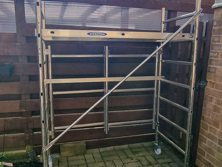 Werner tower, ihopfällbar arbetsställning