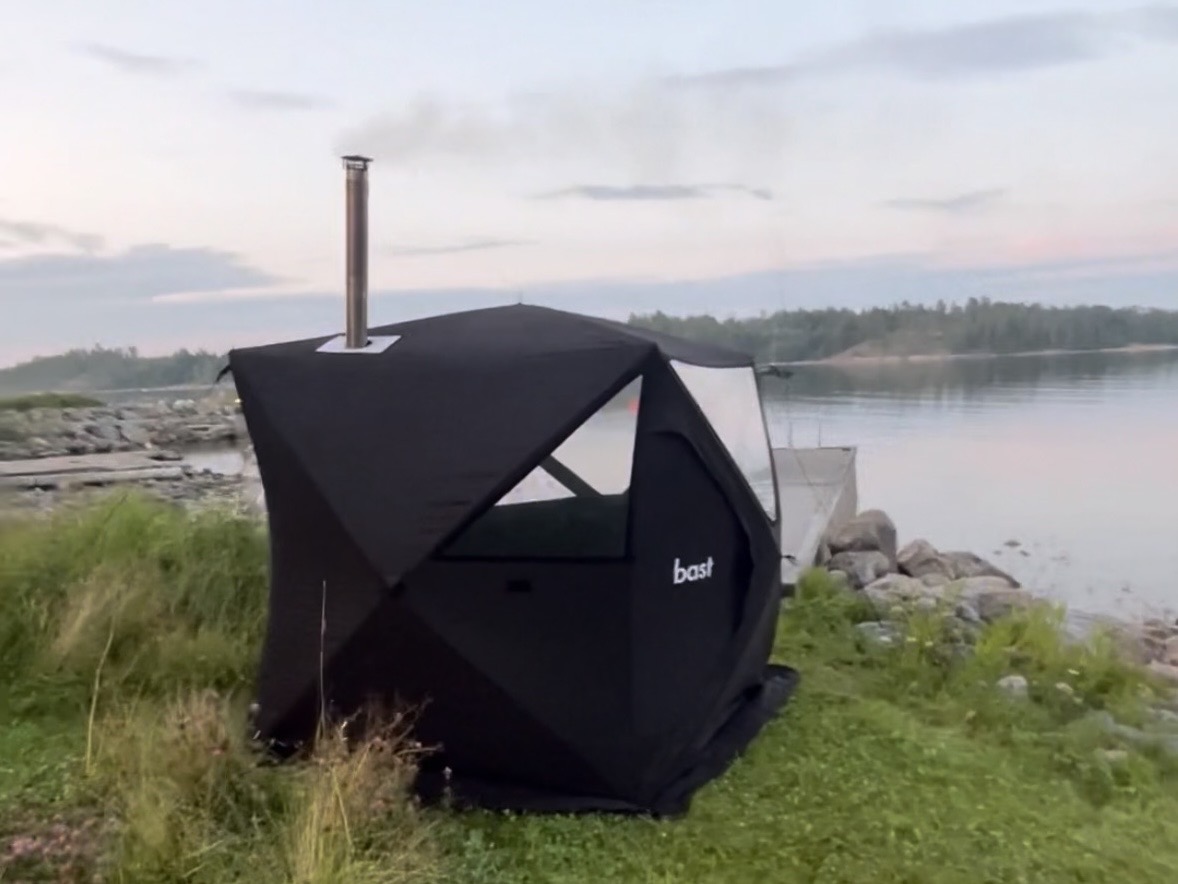 Bastutält från bast sauna