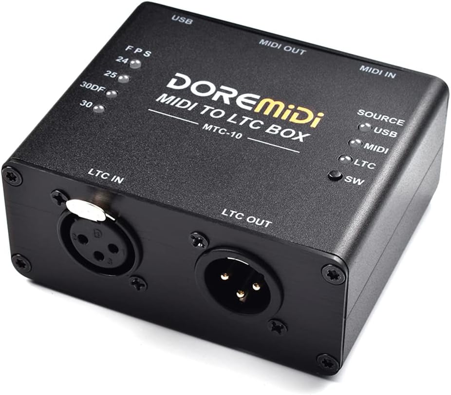 Doremidi mtc-10 midi to ltc timecode convertor box