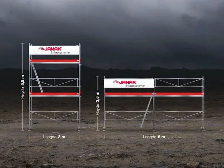 Byggstillas 6x2 m eller 3x5,5m