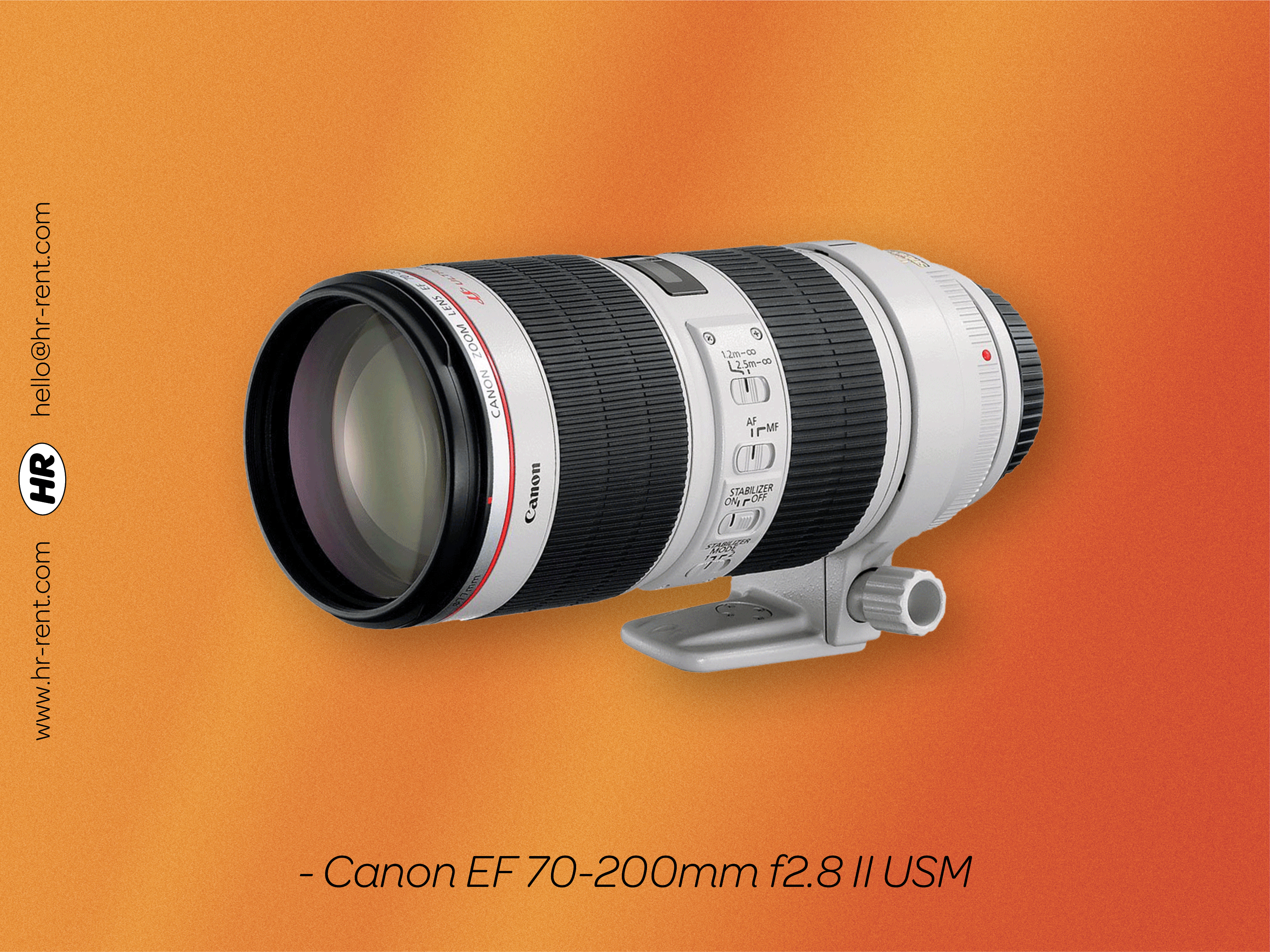 Rent Canon 5D Mark IV body + EF 70-200 f2.8 II lens + Battery grip