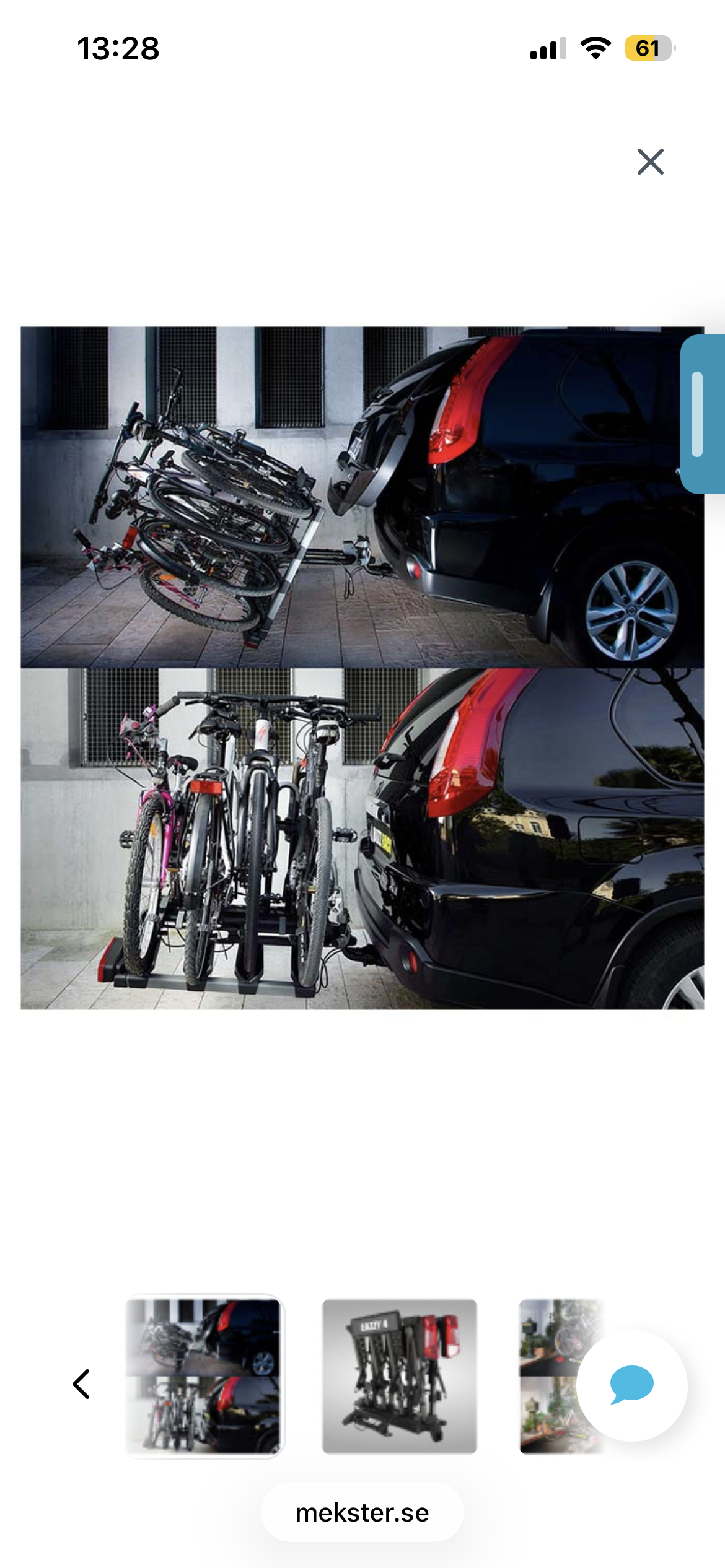 Cykelhållare för 4 cyklar