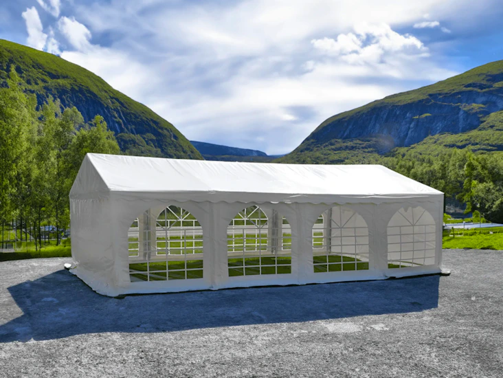 Partytelt 5x10m leies ut for en rimelig penge! inkl opp/nedrigg om ønskelig