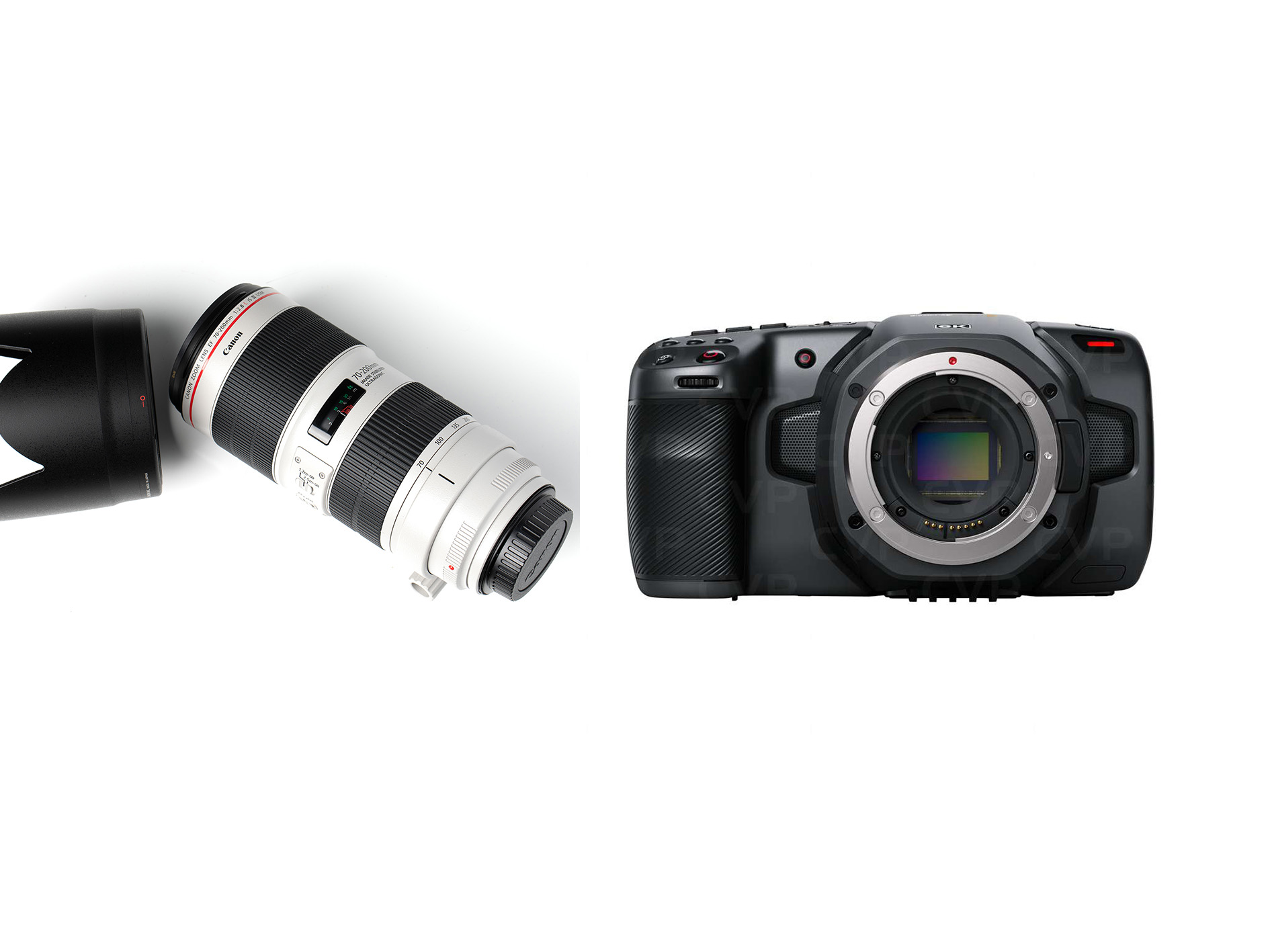 Blackmagic pocket cinema camera 6k + canon 70-200mm