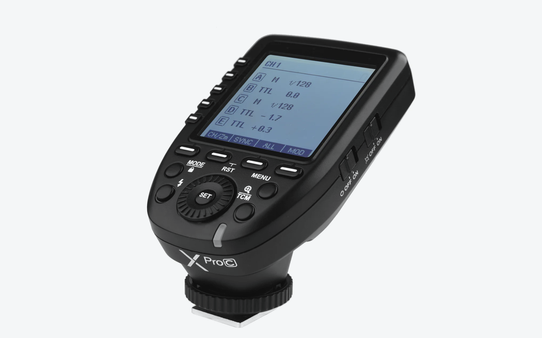 Godox xpro ttl wireless trigger,1/8000s high-speed-sync,5 dedicated group bottons and 11 customizable functions (xpro-c compatible with canon)
