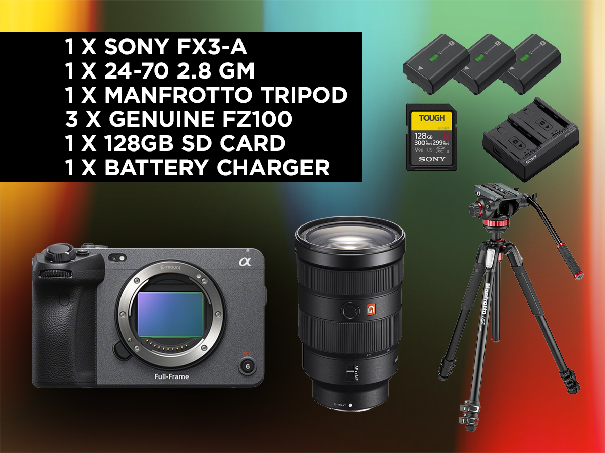 Sony fx3-a kit | 24-70 2.8 gm | fluid head tripod