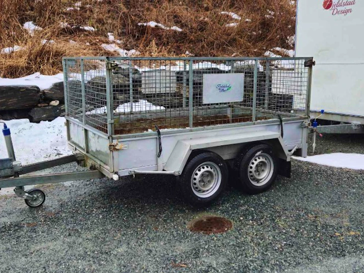 Henger m/nettinggrind 1580kg nyttelast