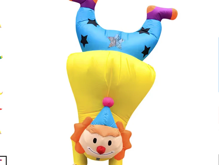 Clowndräkt uppblåsbar clowndräkt kalas fest maskerad barnkalas