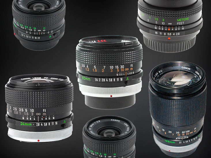 Canon fd vintage glass kit