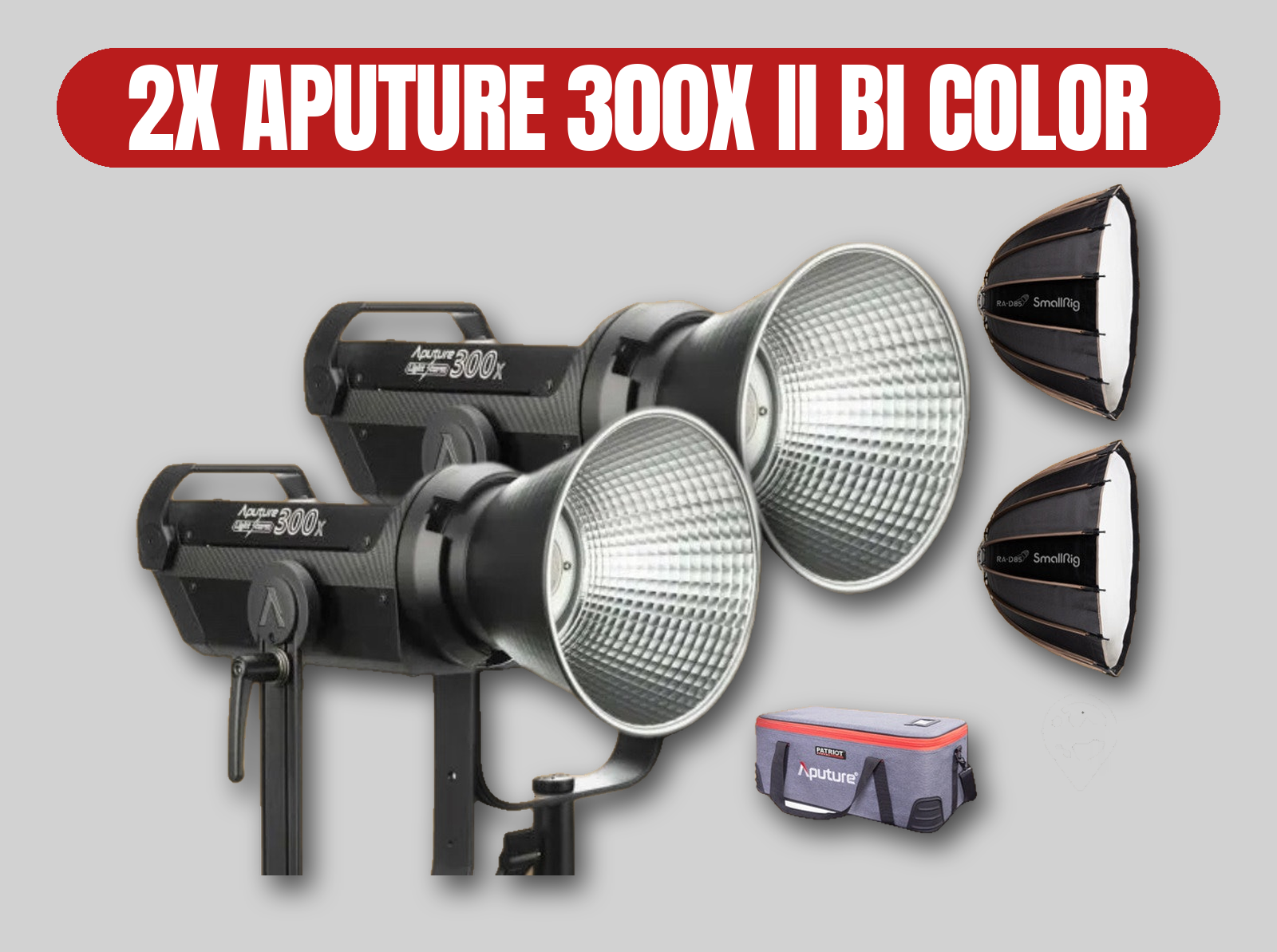 2x aputure 300x ii bi-color led lights | bi-color led / aputure 300d 2 / lighting kit