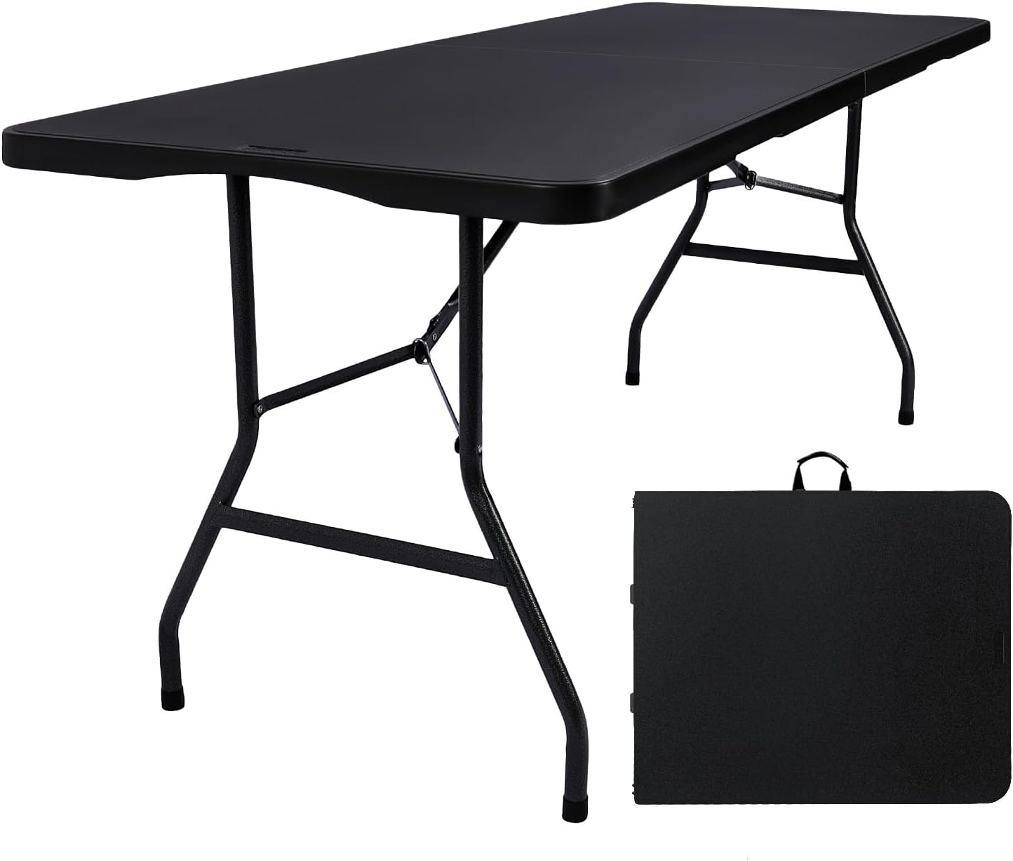 6ft black folding trestle table (more available)