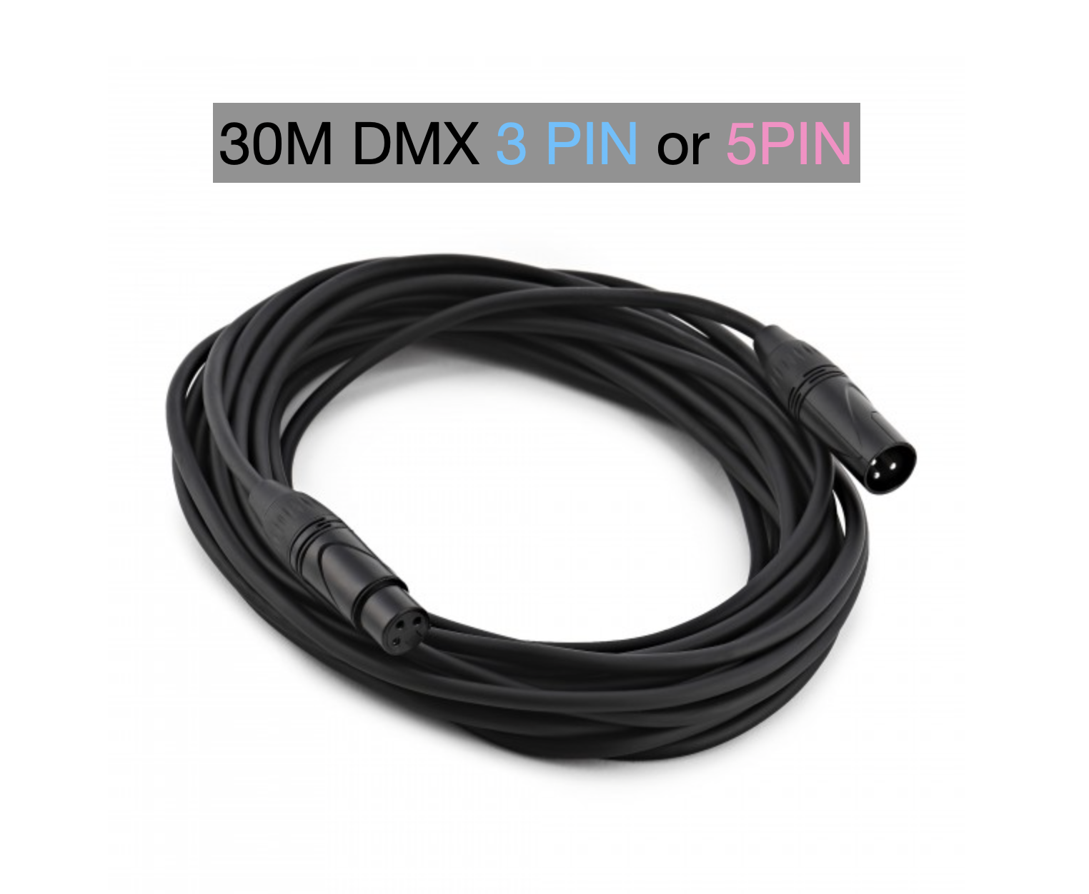 Dmx cable 30m 30 meters 3 pin or 5 pin