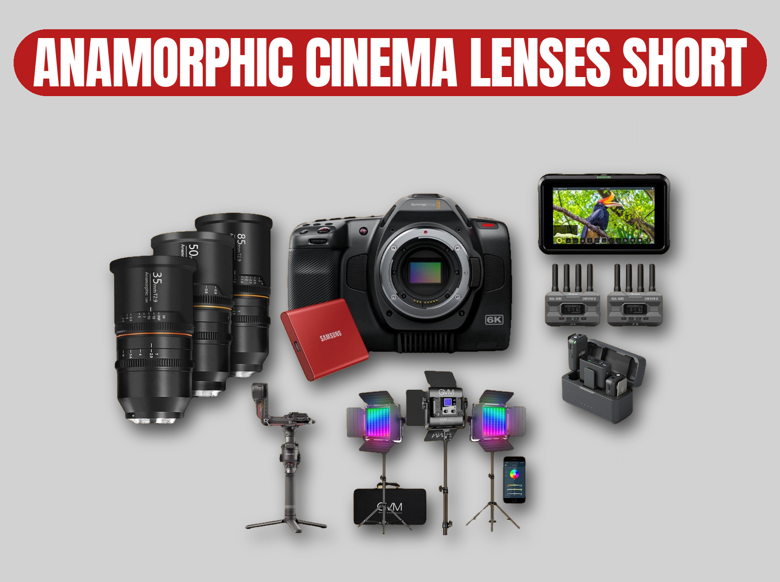 Anamorphic cinema lens kit | bmpcc 6k pro / dji rs 3 pro gimbal / lav mics / short film