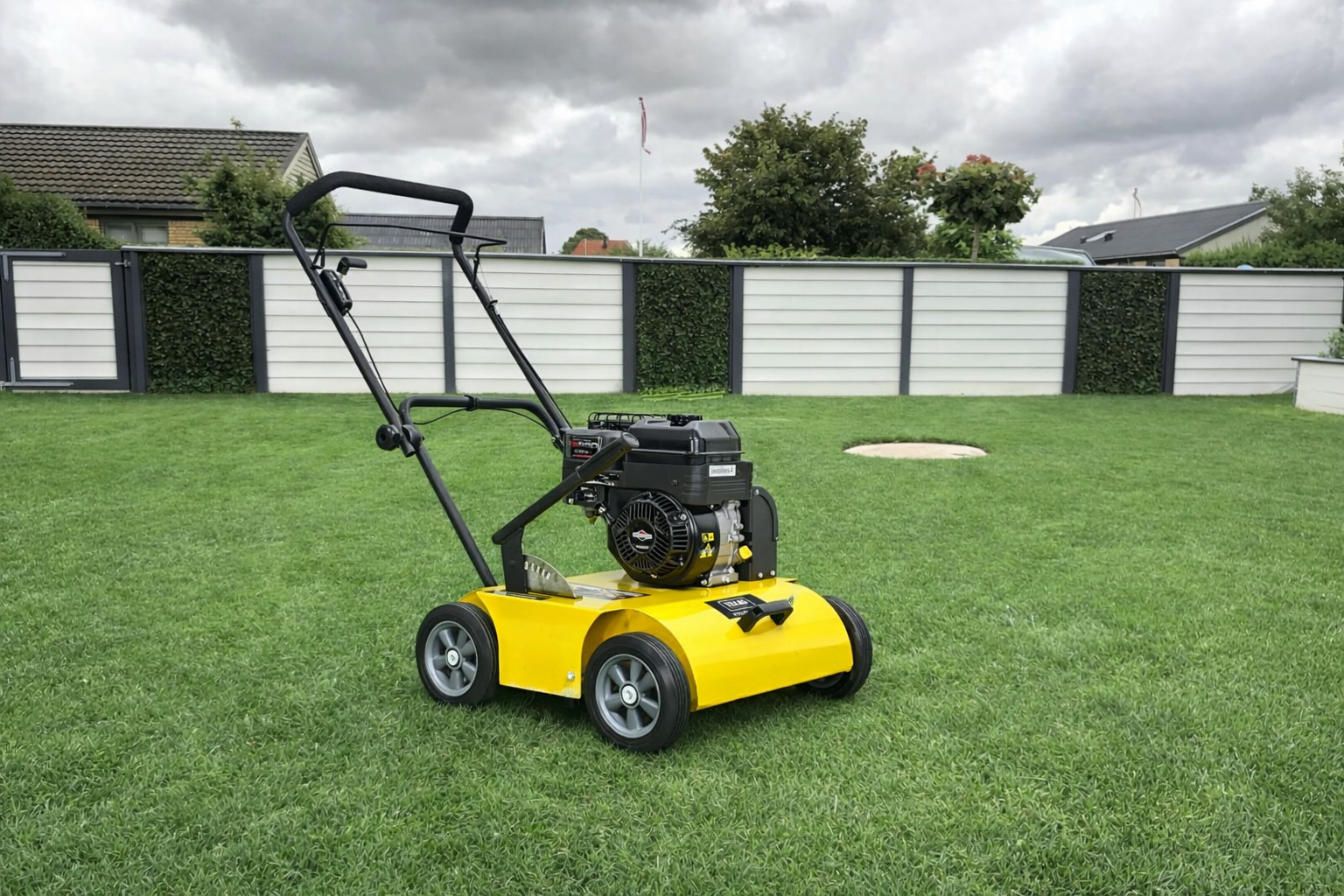 🌱 texas vertikalskærer til udlejning (benzin)