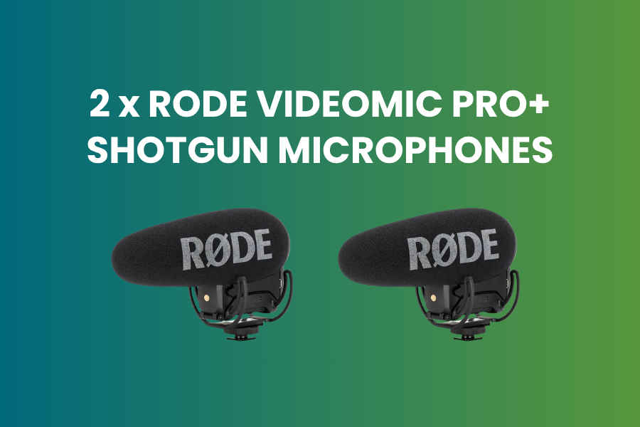 2 x rode videomic pro+ shotgun microphones