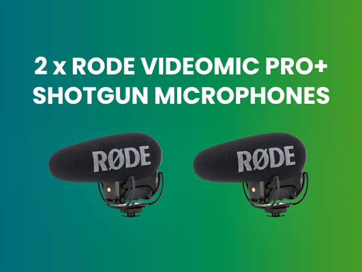 2 x rode videomic pro+ shotgun microphones