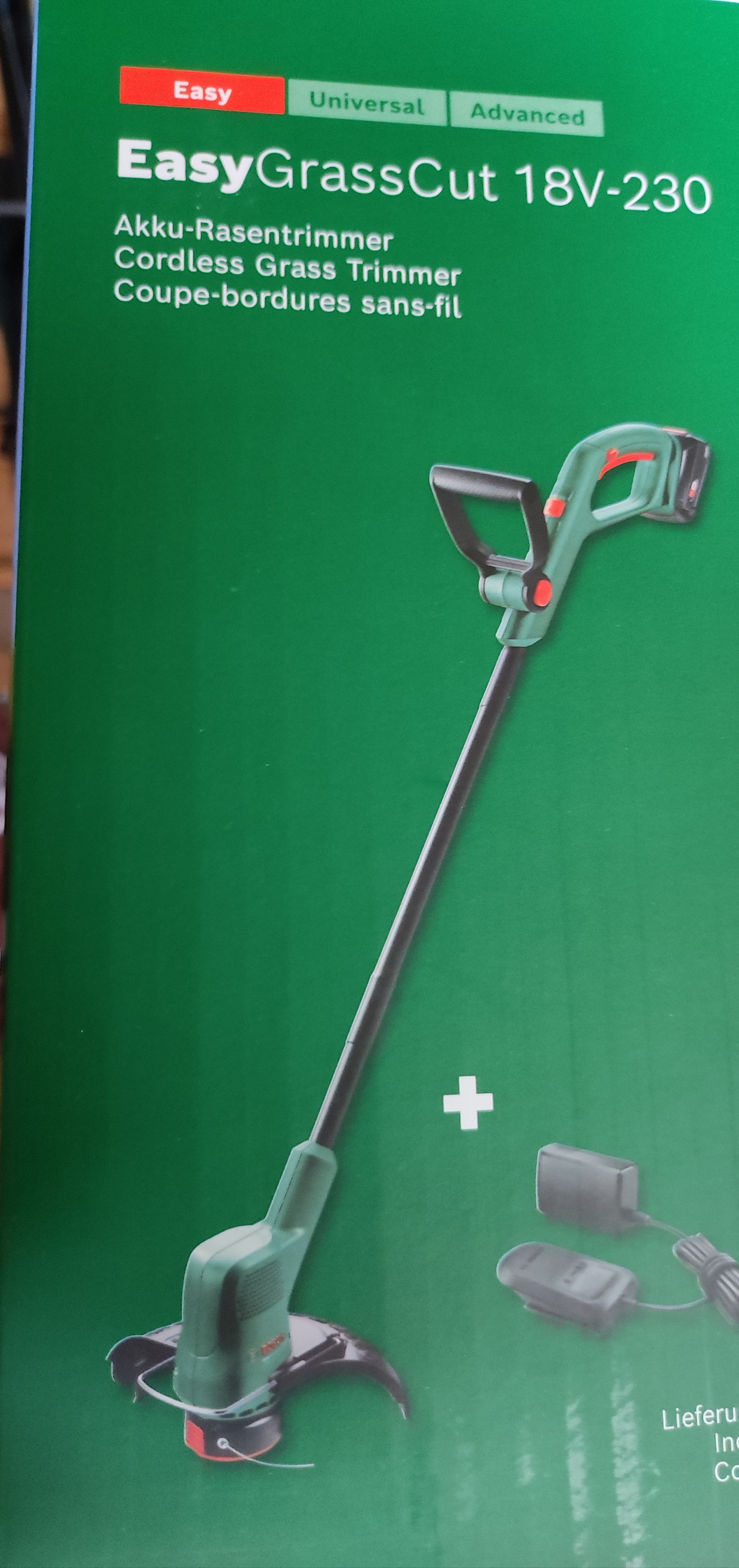 Lett batteridrevet kantklipper bosch