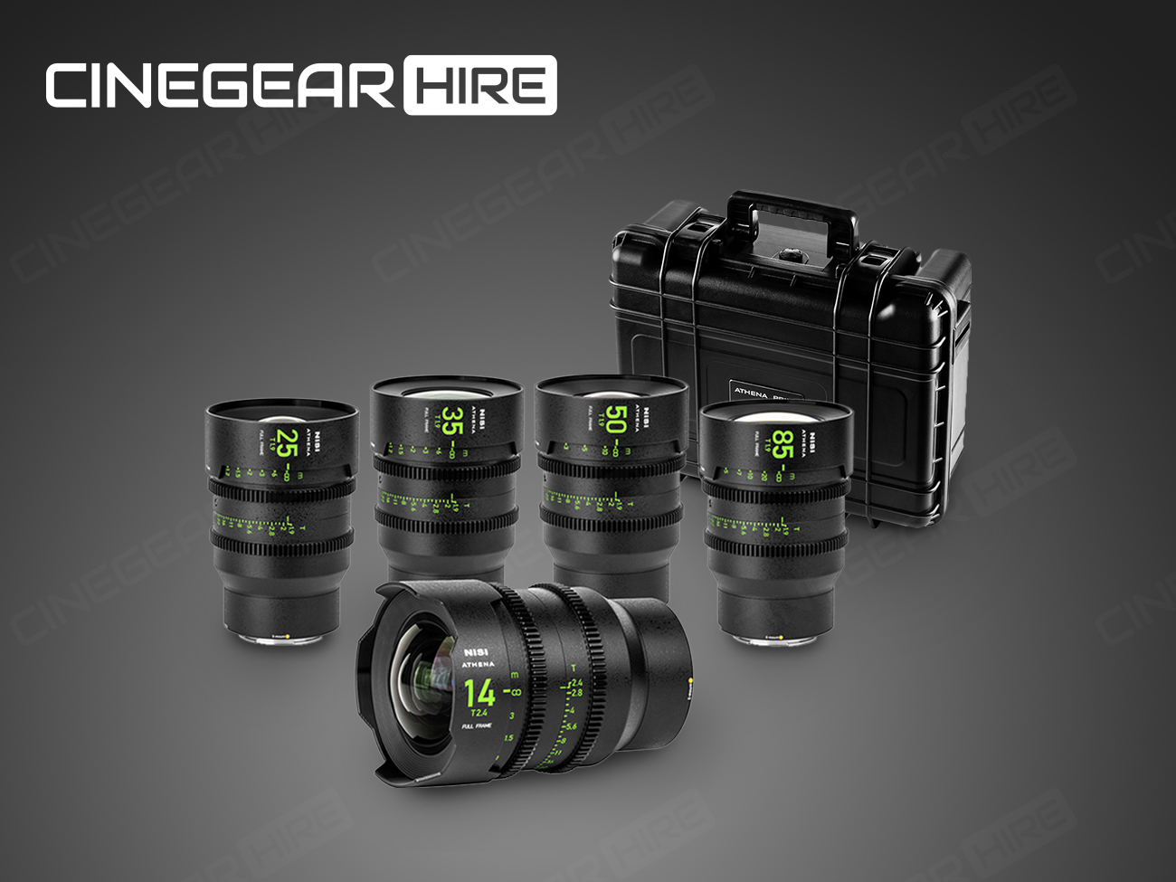  nisi athena 5-lens kit full frame cinema prime lens pl mount (14+25+35+50+85mm)