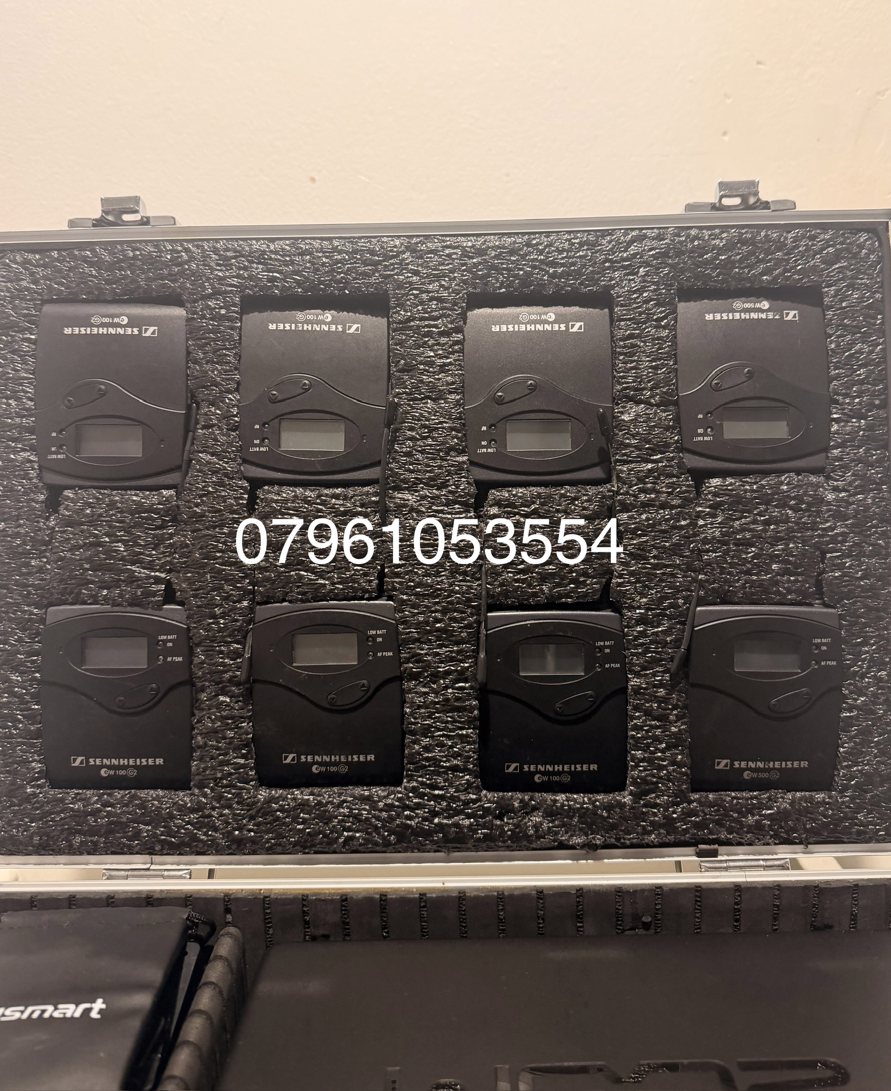 4 sets of sennheiser transmitter & receiver broadcast mic lapel