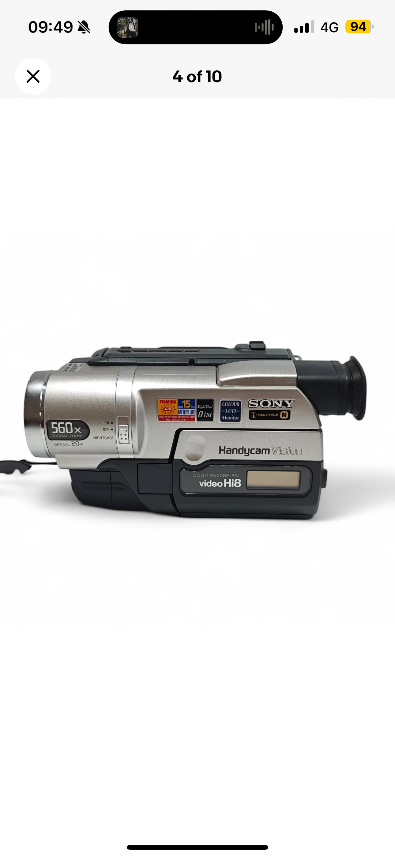 Rent Sony CCD-TRV208E Pal Camcorder Handycam Hi8 560x Digital Zoom