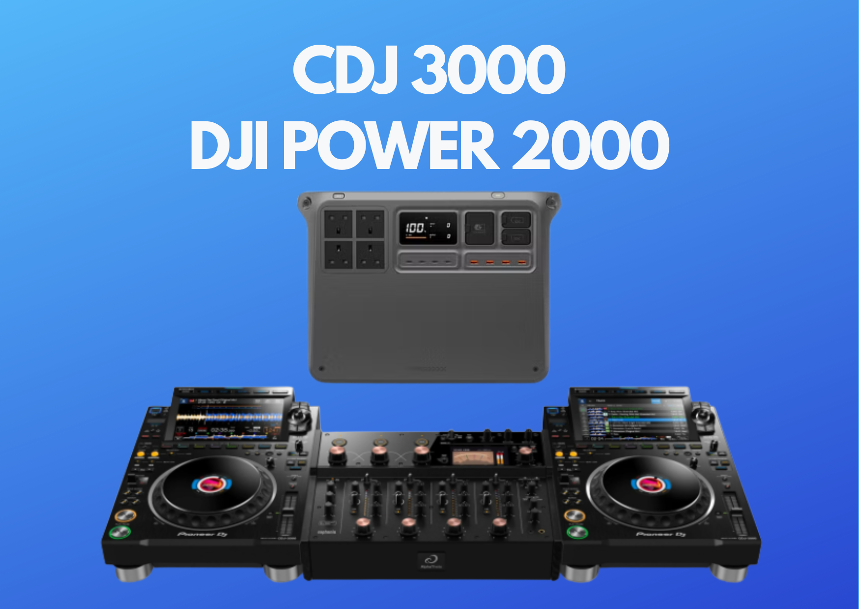 2x pioneer cdj-3000 + pioneer djm-a9 mixer bundle +  dji power station 2000 3000w