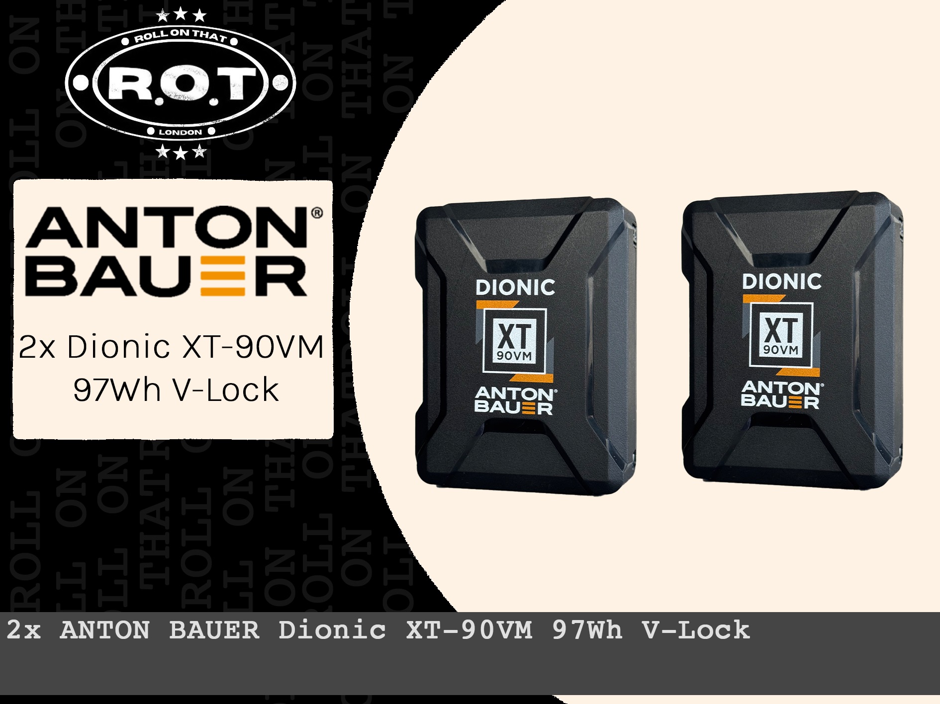 2x anton bauer dionic xt-90vm 97wh v-lock