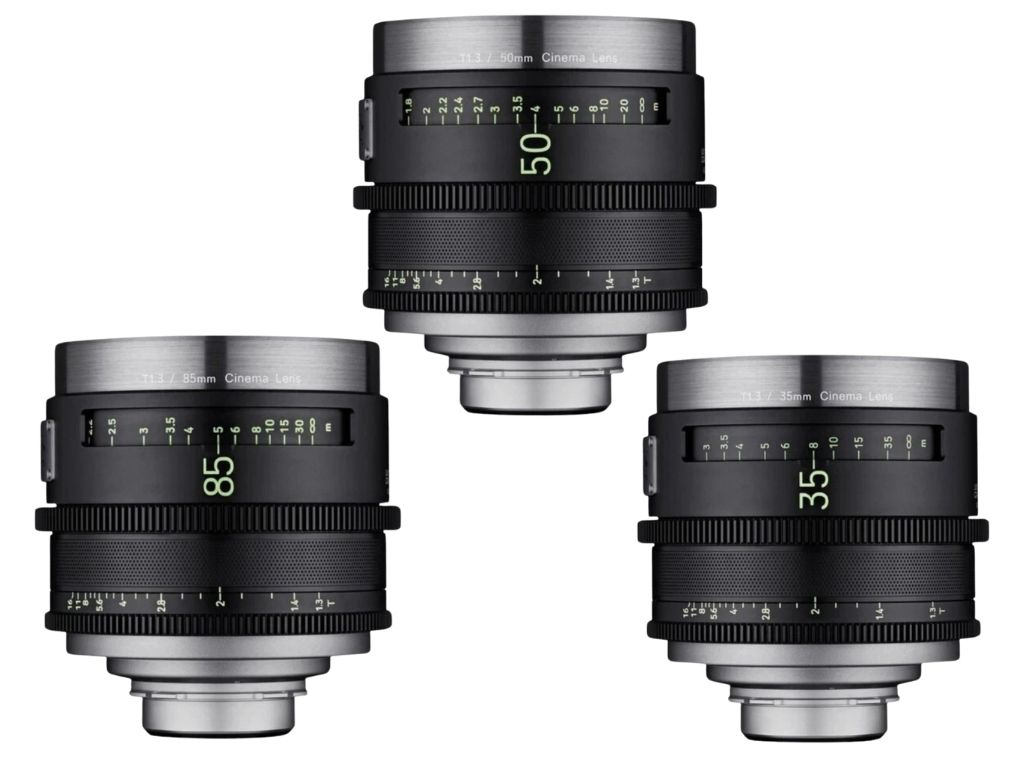 Samyang xeen pro prime cine lens t1.3 35mm, 50mm, 85mm set