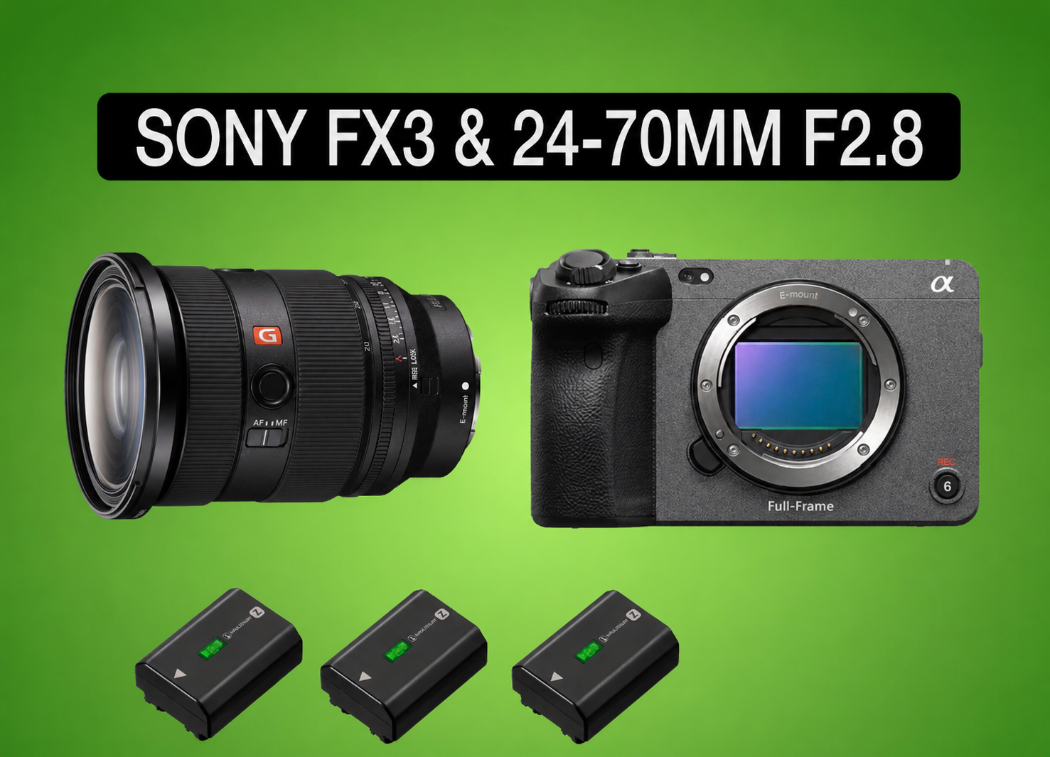 Sony fx3 & sony 24-70mm f2.8 gm ii fe zoom lens	
