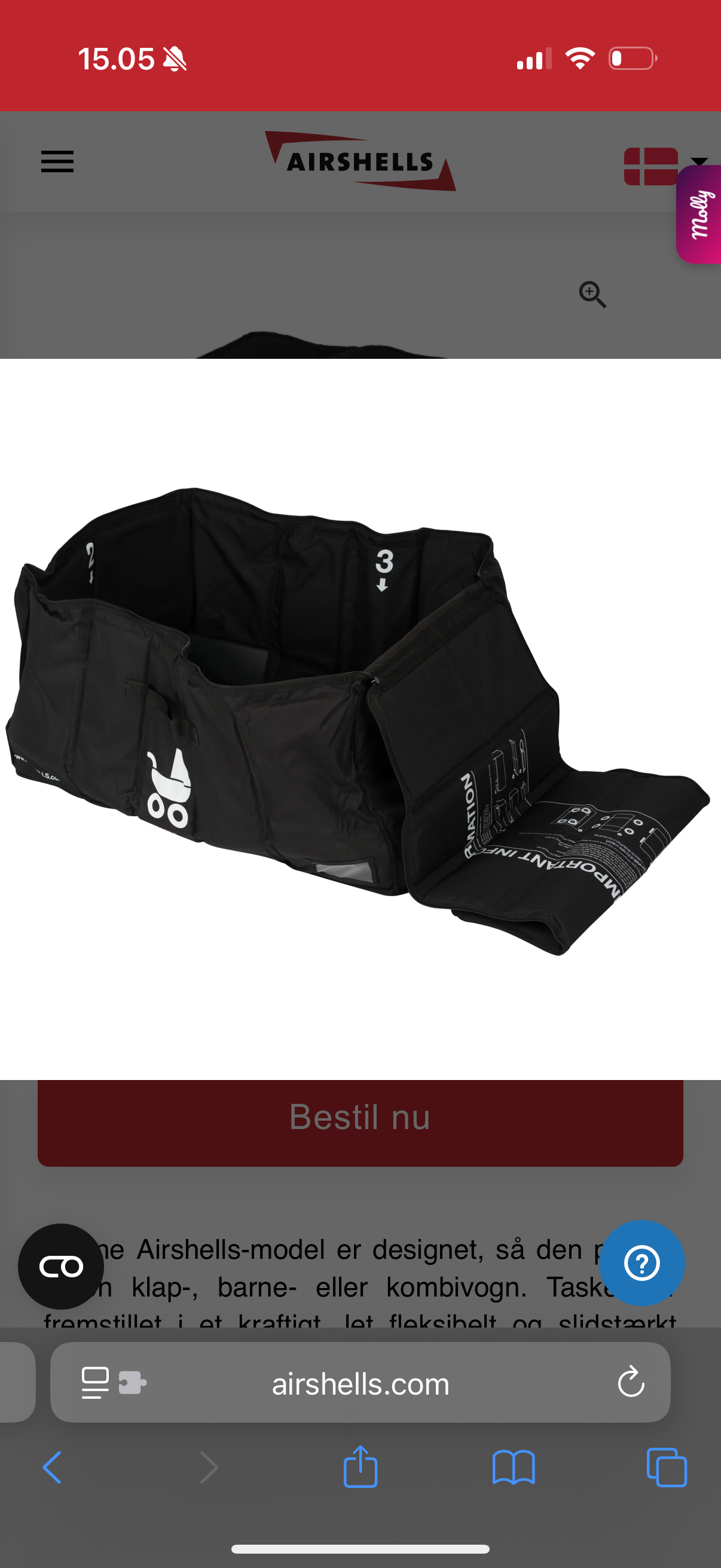 Airshell – beskyttelsestaske til flyrejser