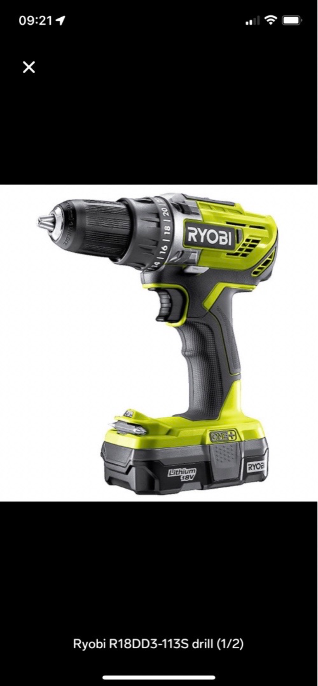 Ryobi r18dd3-113s drill