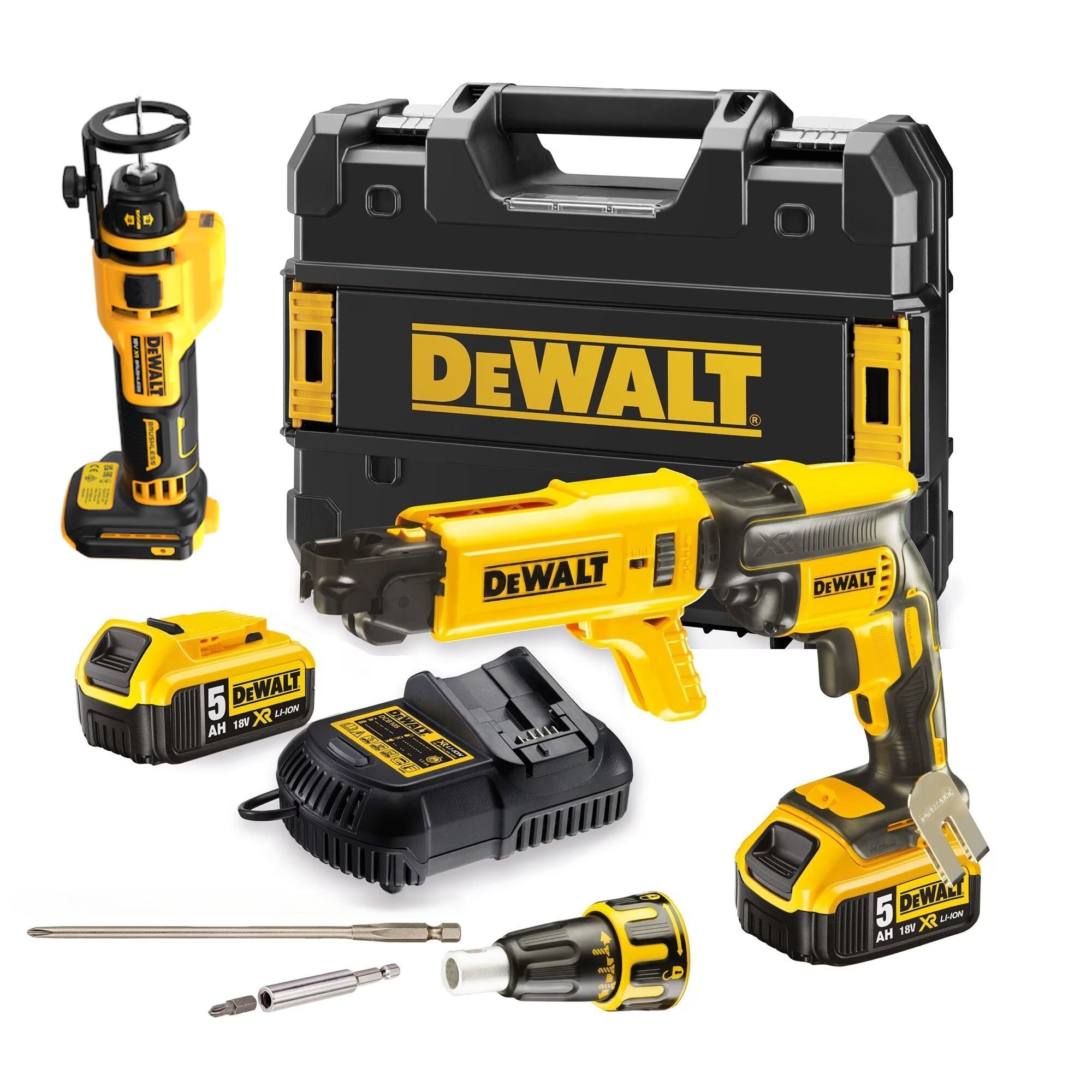 Dewalt pakke! gipsskrutrekker og gipsfres/gipskutter