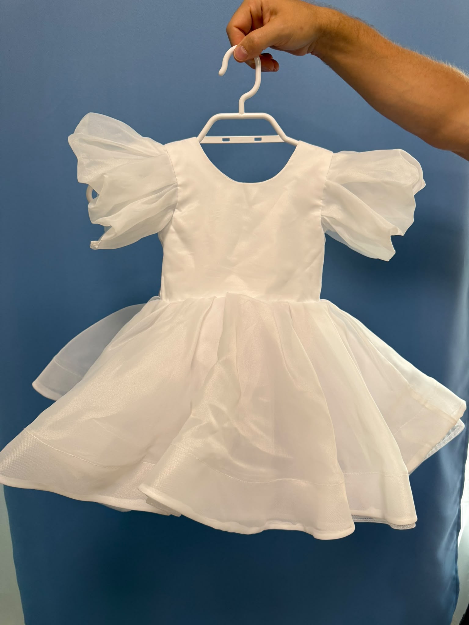 Exclusive european white puffy toddler birthday dress (2-3 years) – se calgary