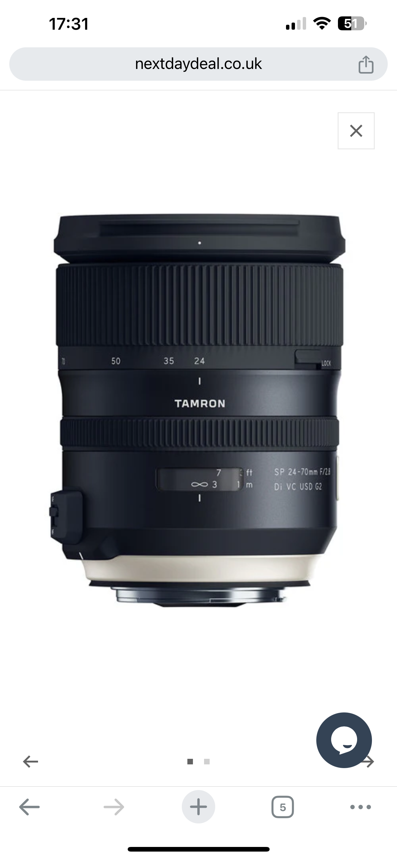 Tamron sp 24-70mm f/2.8 di vc g2 -  ef 