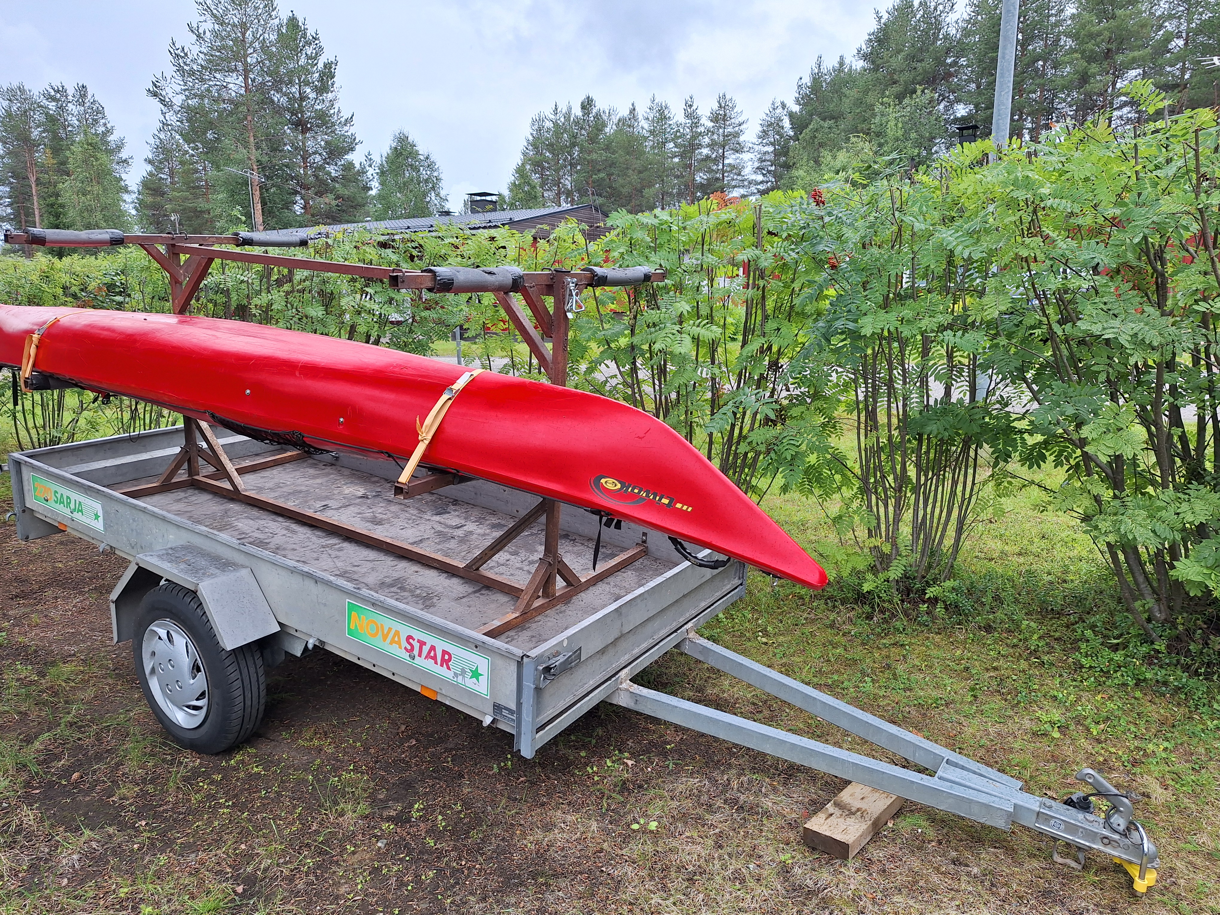 Kajakin/kanootin kuljetuskärry/avokärry