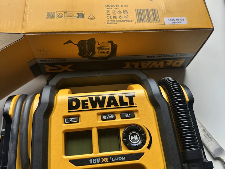 Mobil kompressor med batteri