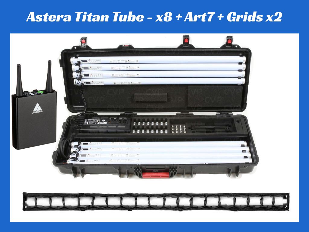 Astera aspfp1 titan tube kit - x8 + asterbox art7 + honeycrates grids (led rgb