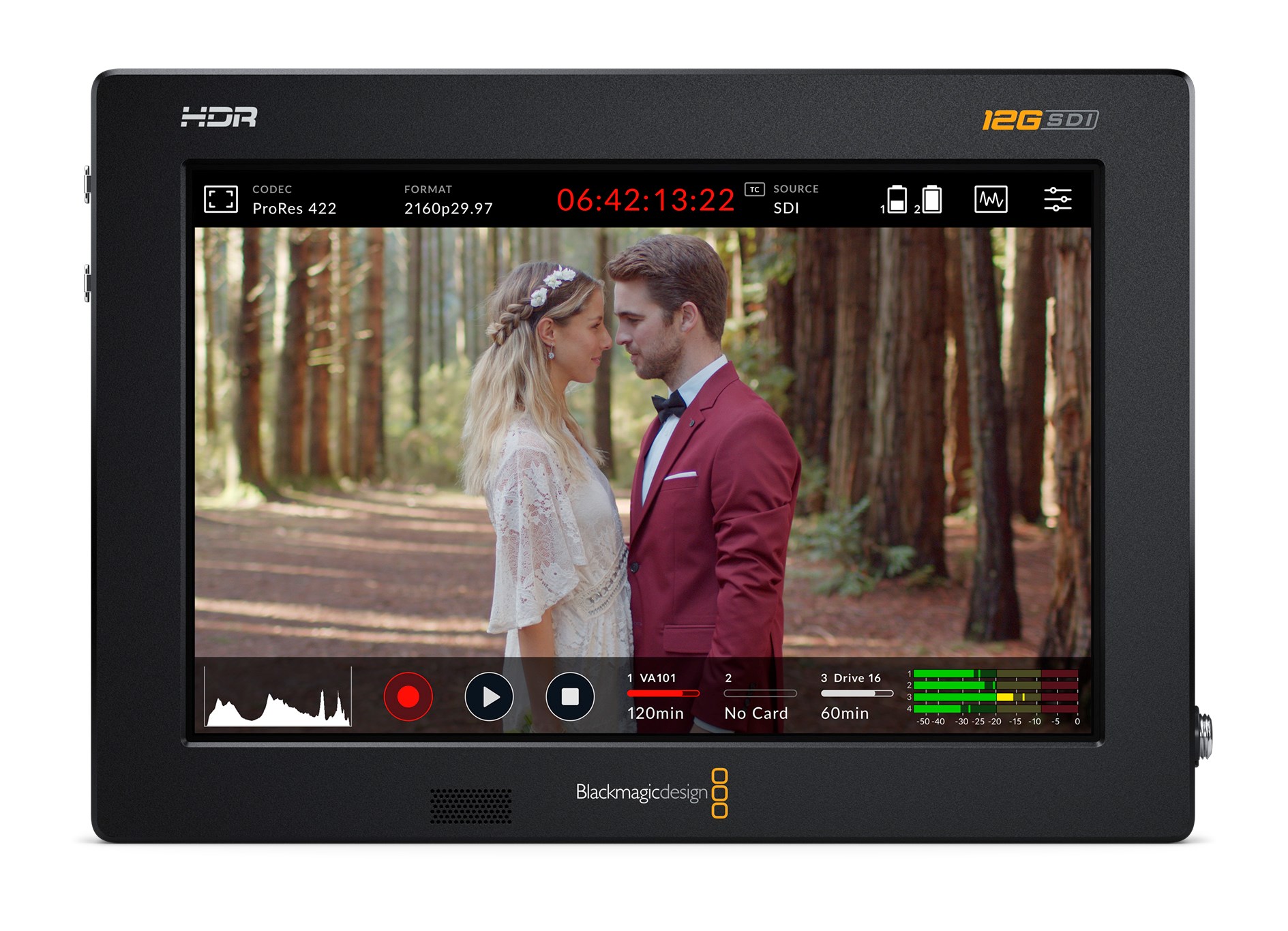 Blackmagic design video assist 12g hdr 7"