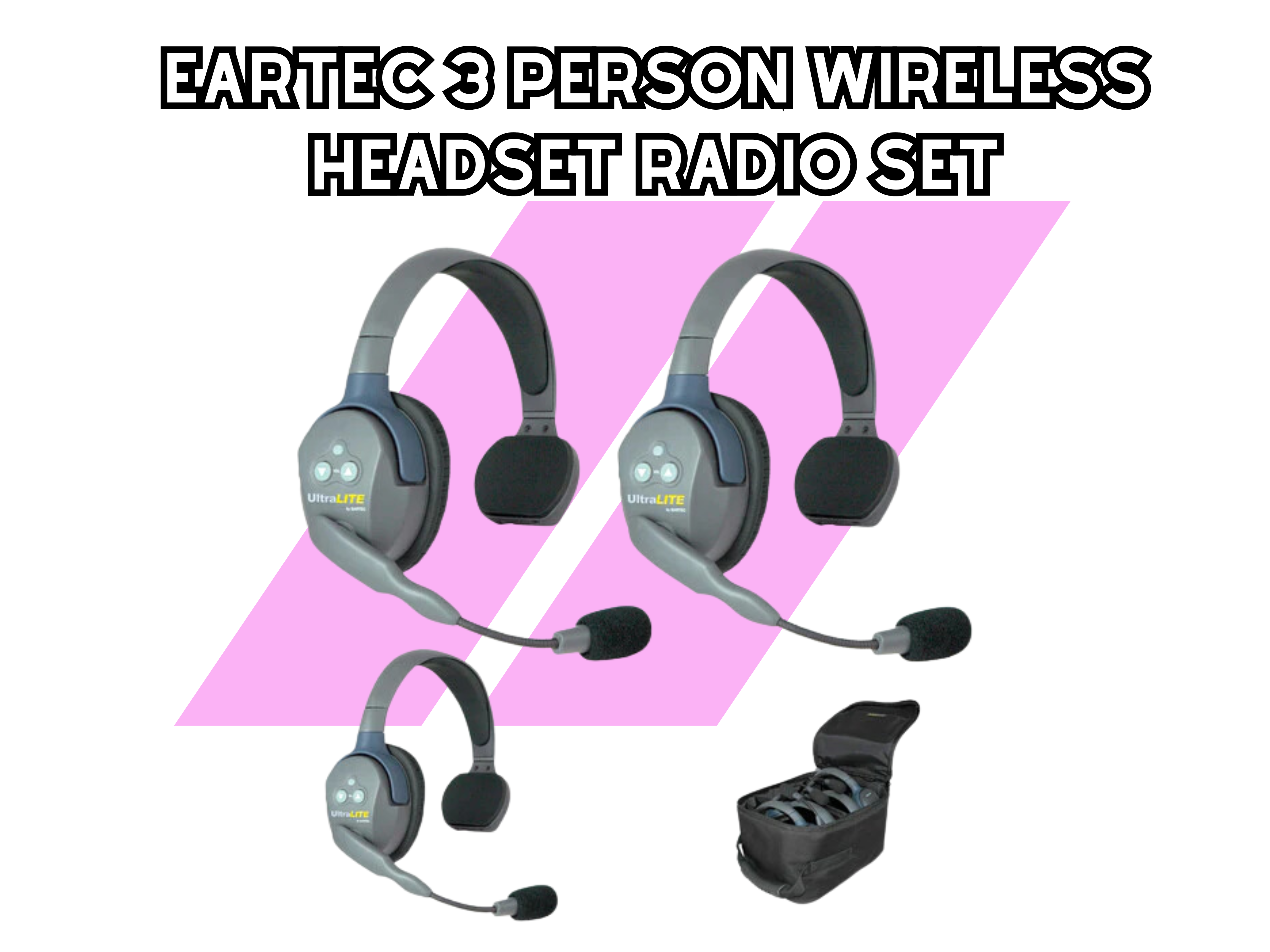 Eartec 3-person wireless headset radio set