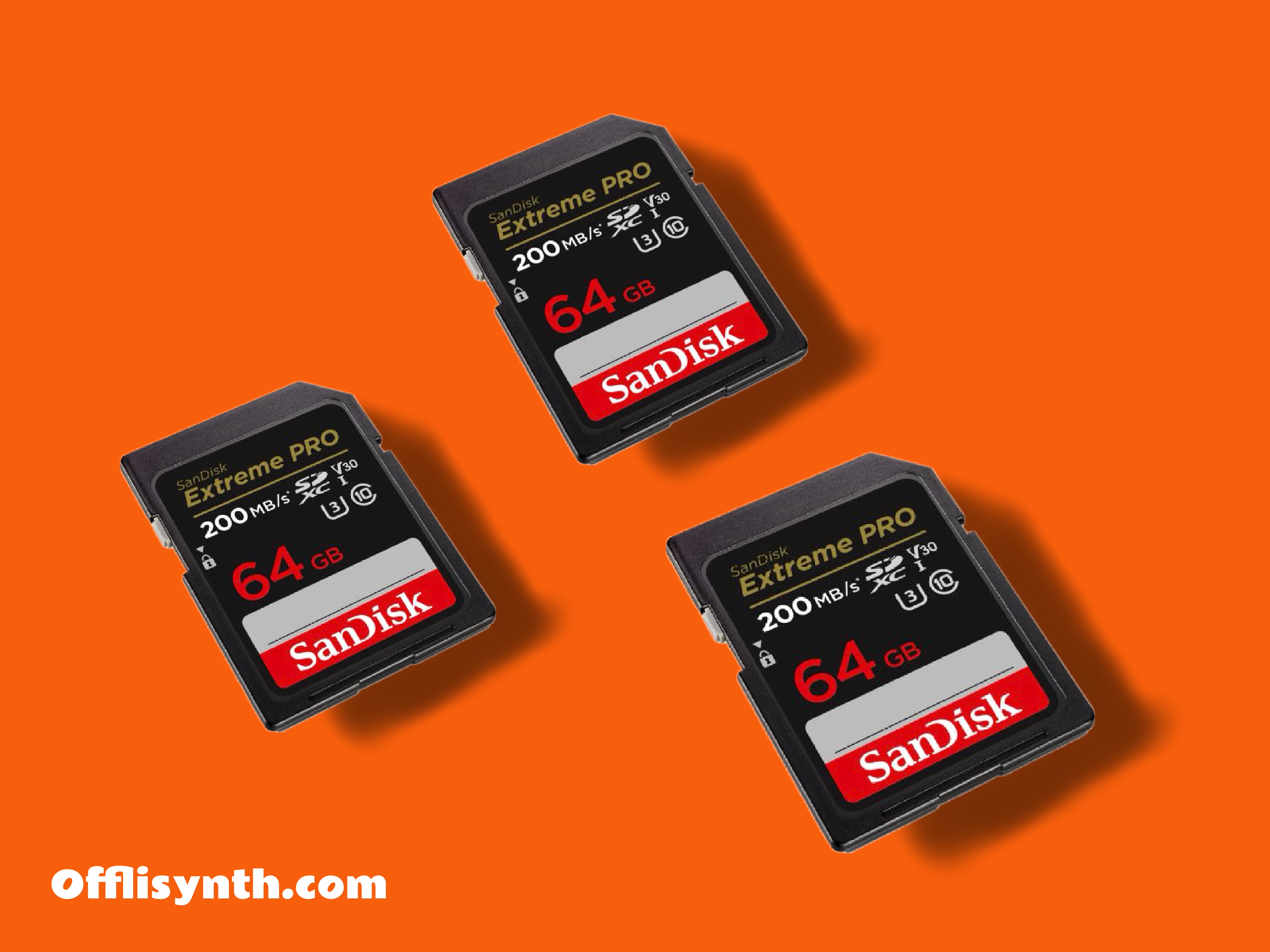3x sandisk extreme pro 64gb