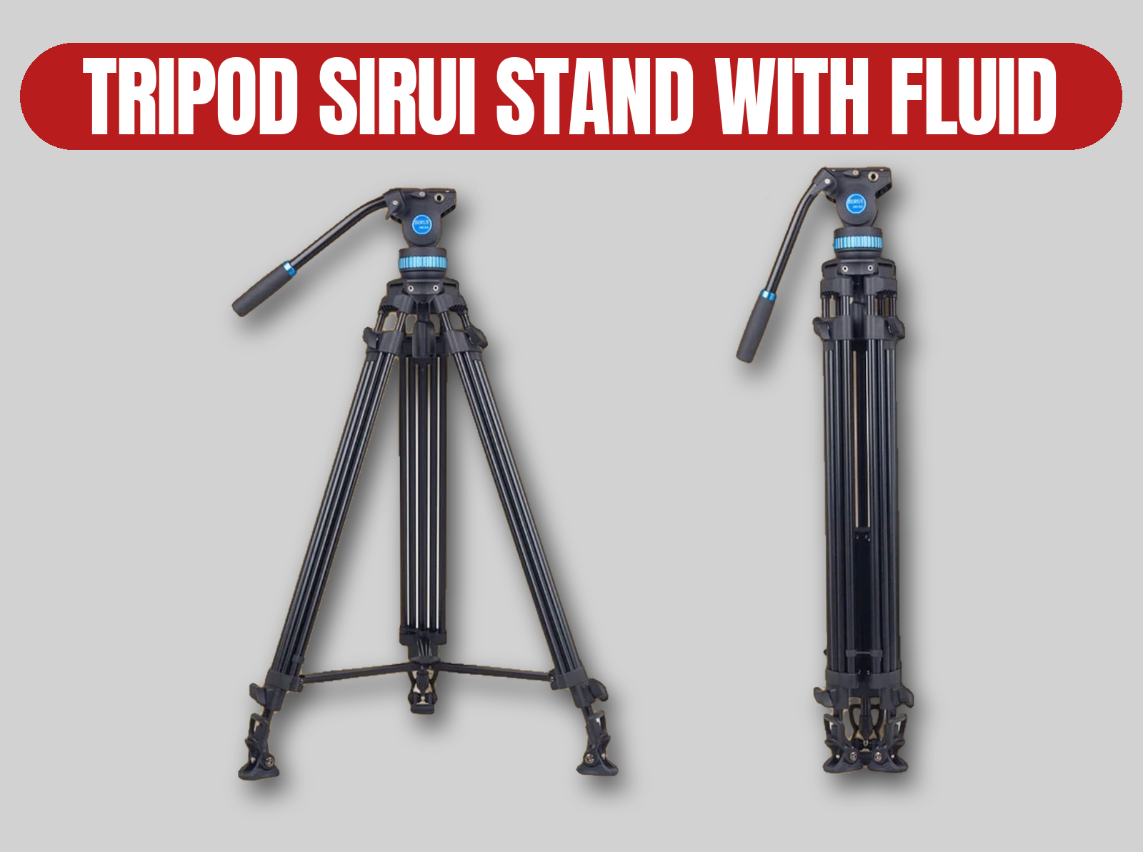 Sirui heavy duty tripod | fluid head / 10kg capacity / stand