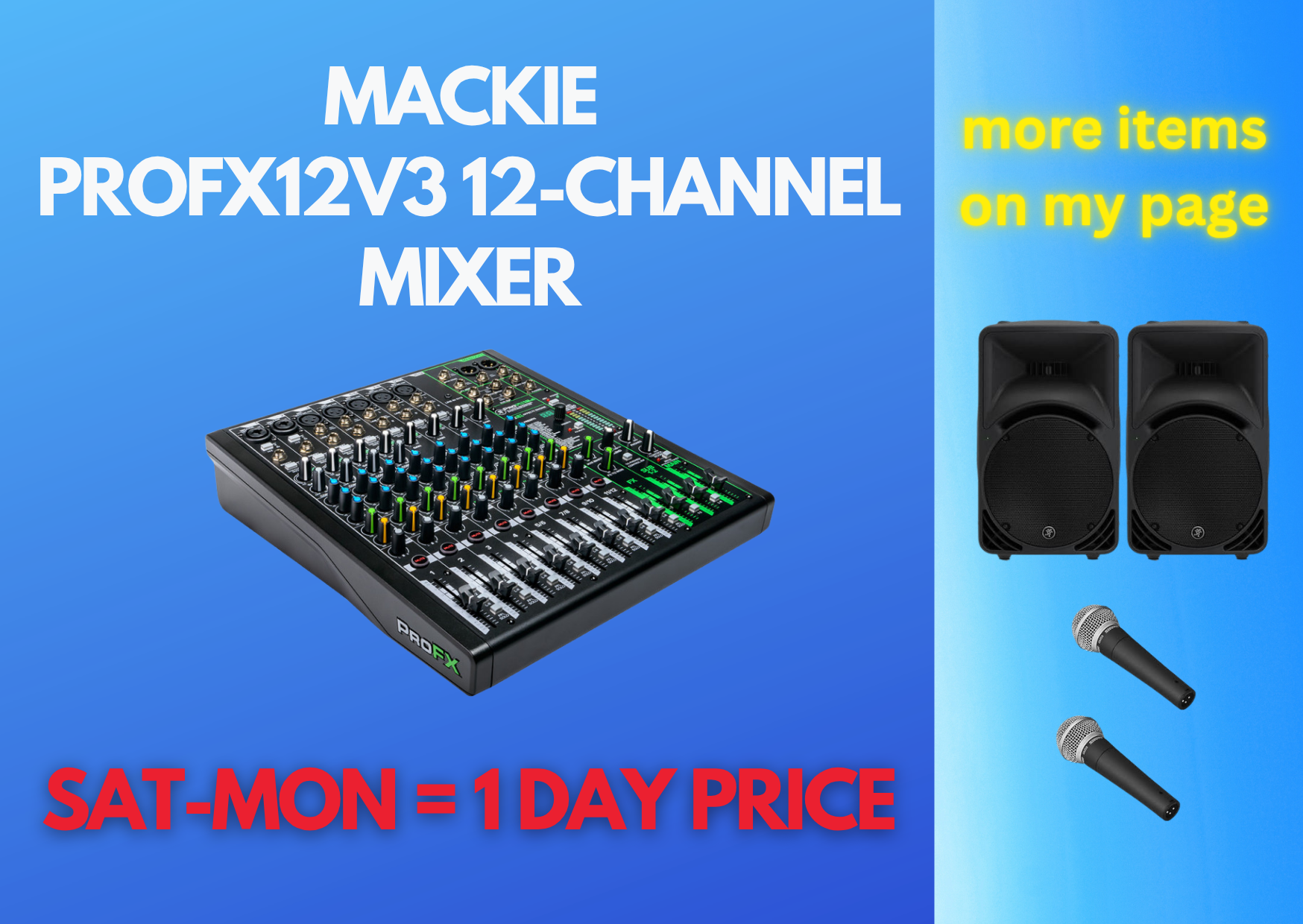 Mackie profx12v3 12-channel mixer 