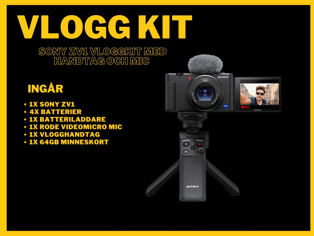 Komplett vloggkit - sony zv1