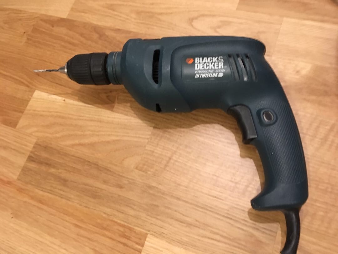 Borrmaskin, 600 watt med sladd