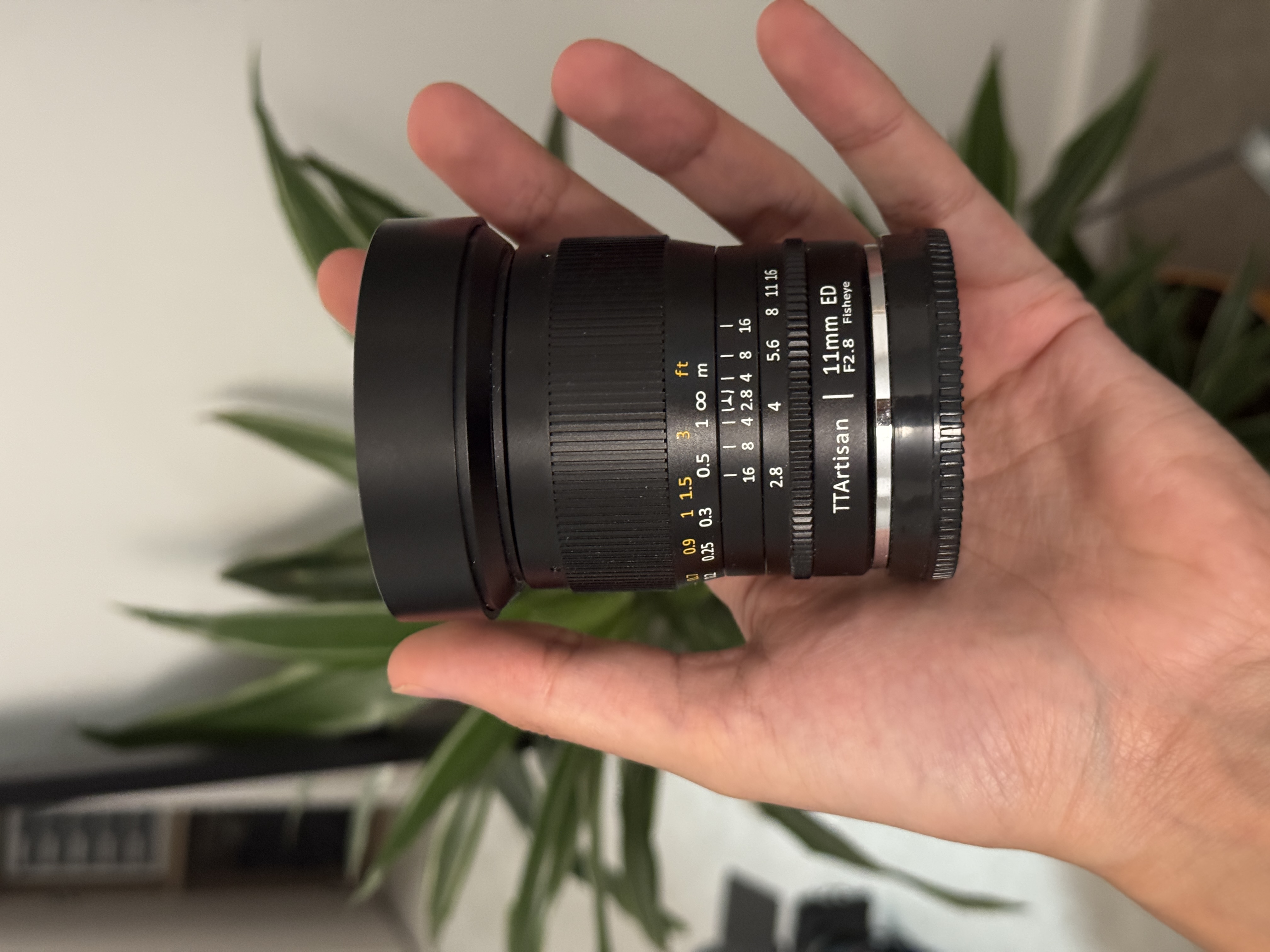 Ttartisan 11mm f/2.8 ed fisheye manual focus lens for sony e-mount.