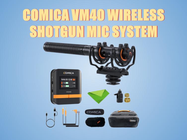 Comica vm40 wireless shotgun microphone recording system 48khz/32-bit float recording