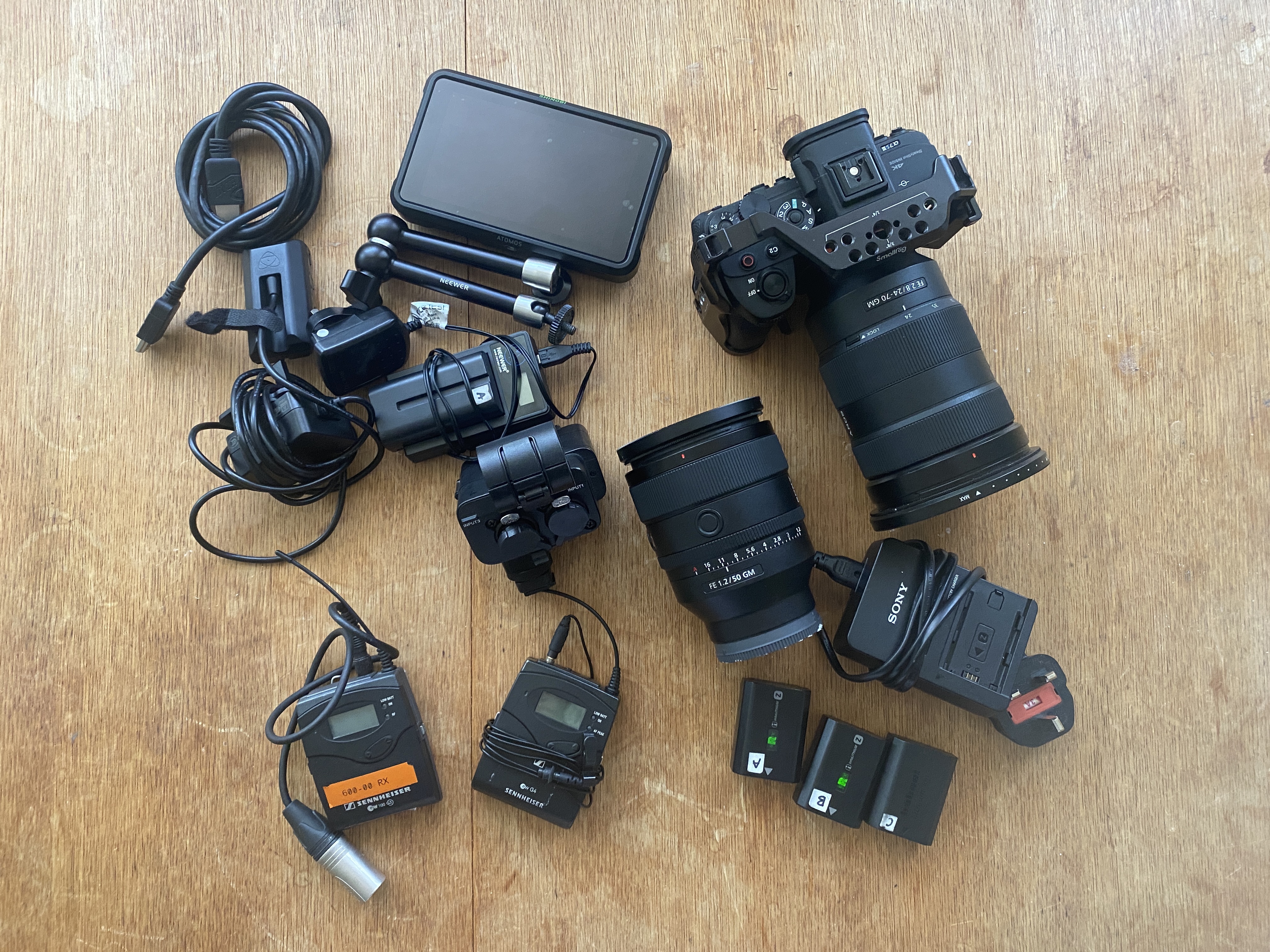 Sony a7siii kit with g-master lens, tripod and sound