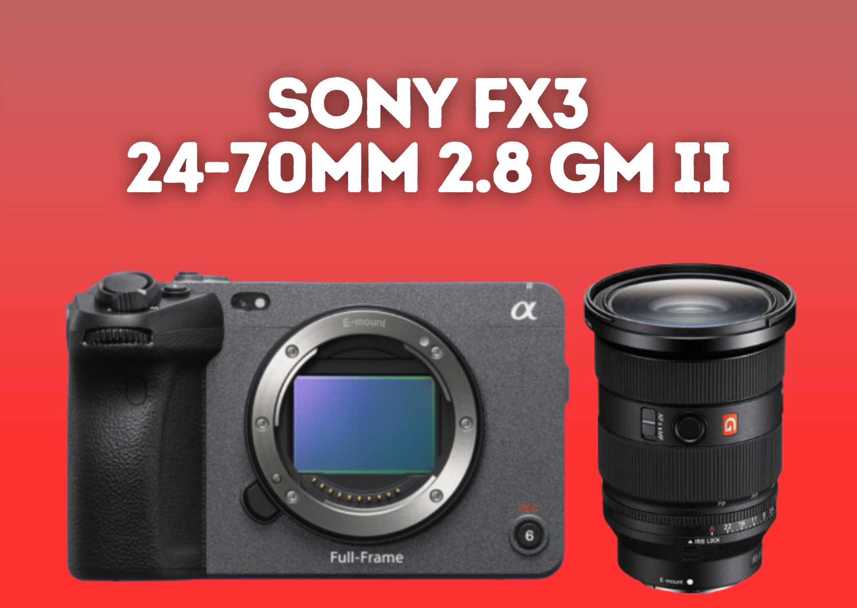 Sony fx3 + sony 24-70mm 2.8 gm ii version 24-70 mm