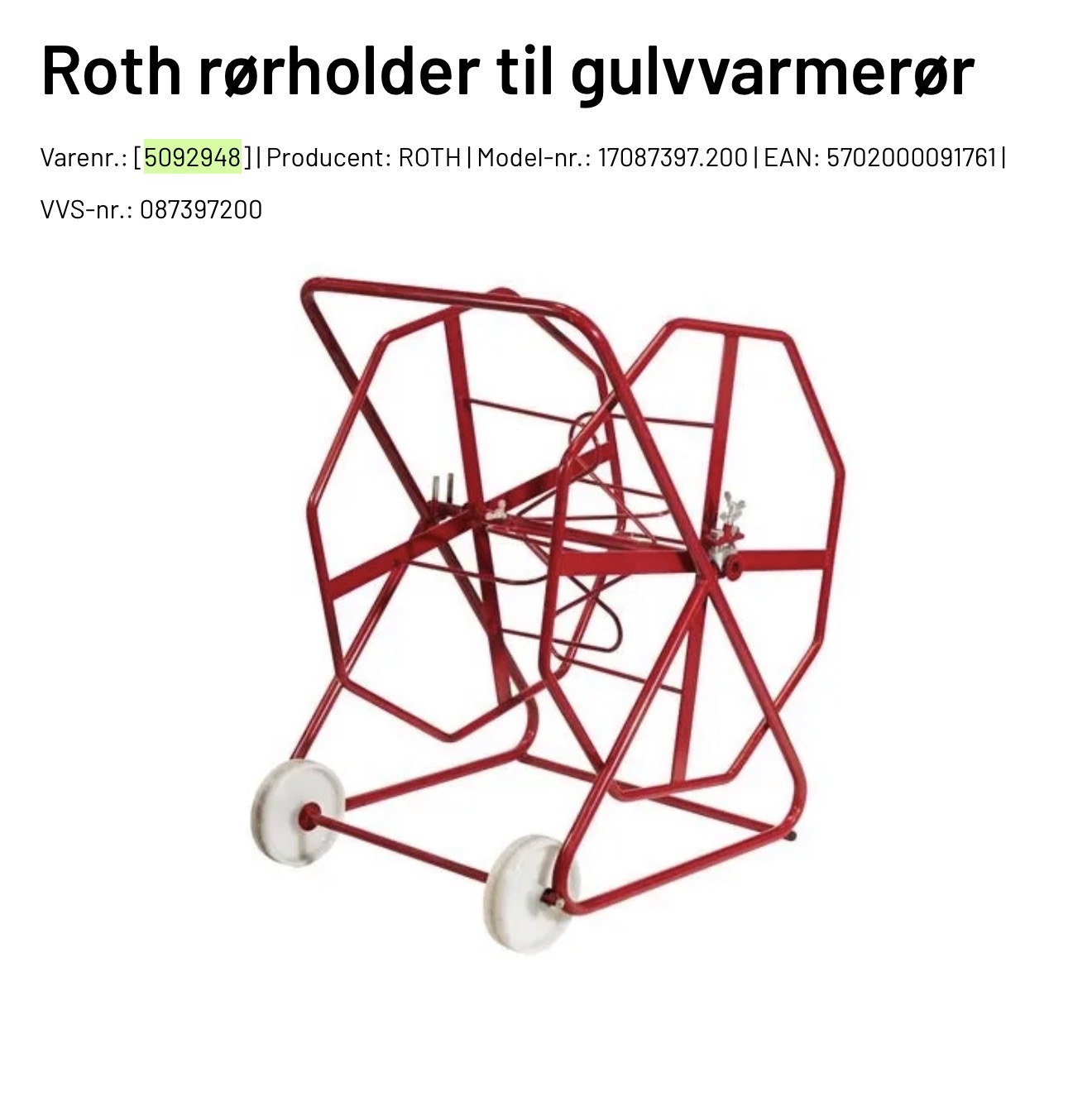 Gulvvarmetralle roth leies ut