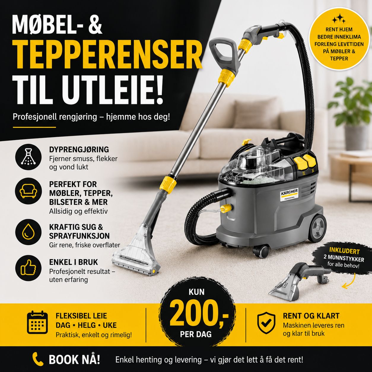 Møbel- og tepperenser puzzi 8/1 c adv med gulvmunnstykke