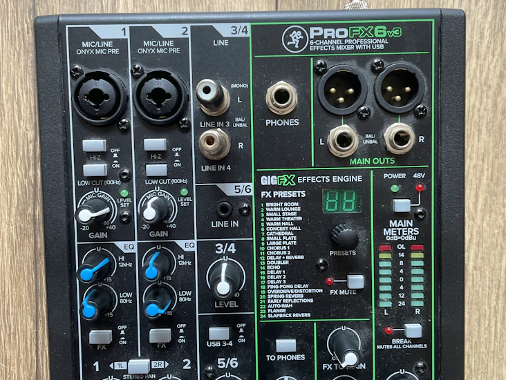Mackie profx 6v3 audio mixer